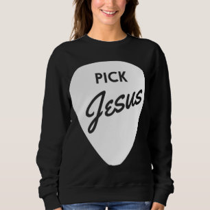 ChristianiTees Guitar Pick Jesus Sweatshirt