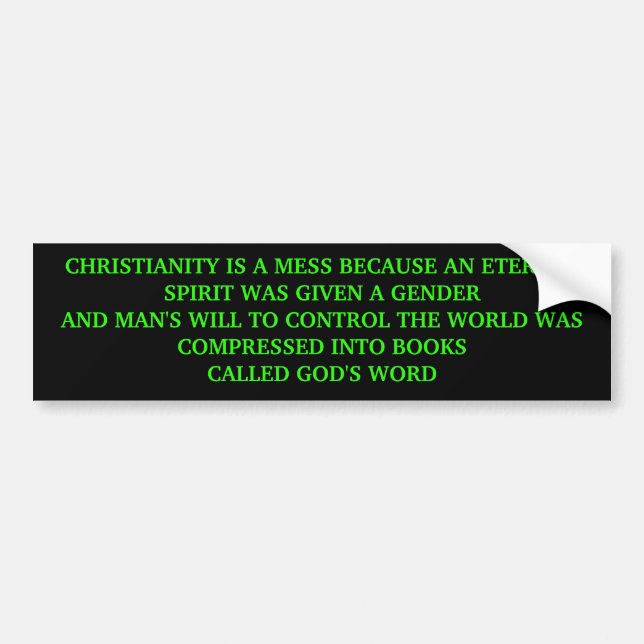 CHRISTIANITY BUMPER STICKER (Front)