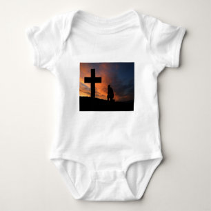 Christianity Faith Cross Jesus Peace Love Destiny Baby Bodysuit