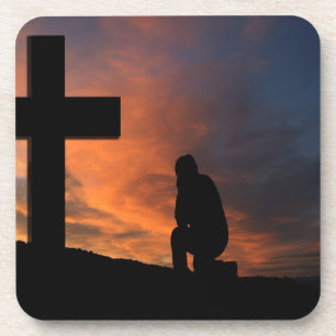 Christianity Faith Cross Jesus Peace Love Destiny Coaster
