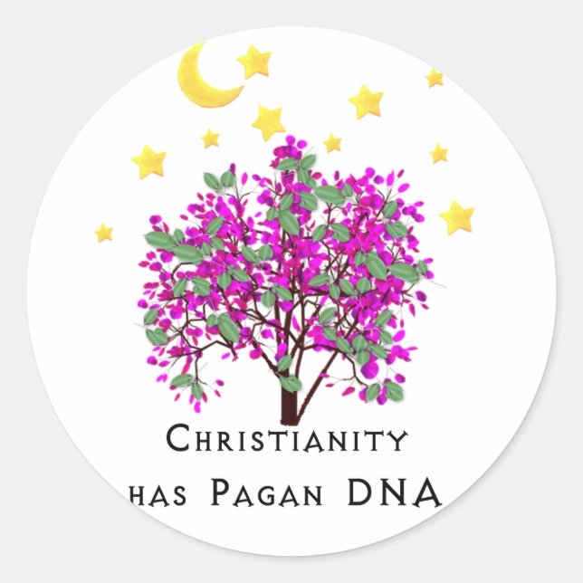 Christianity Has Pagan DNA Classic Round Sticker (Front)