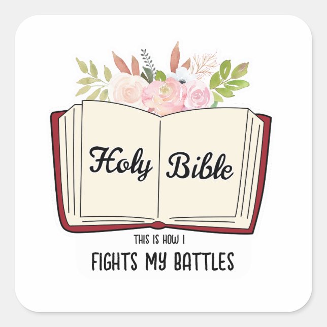Christianity Holy Bible Square Sticker (Front)