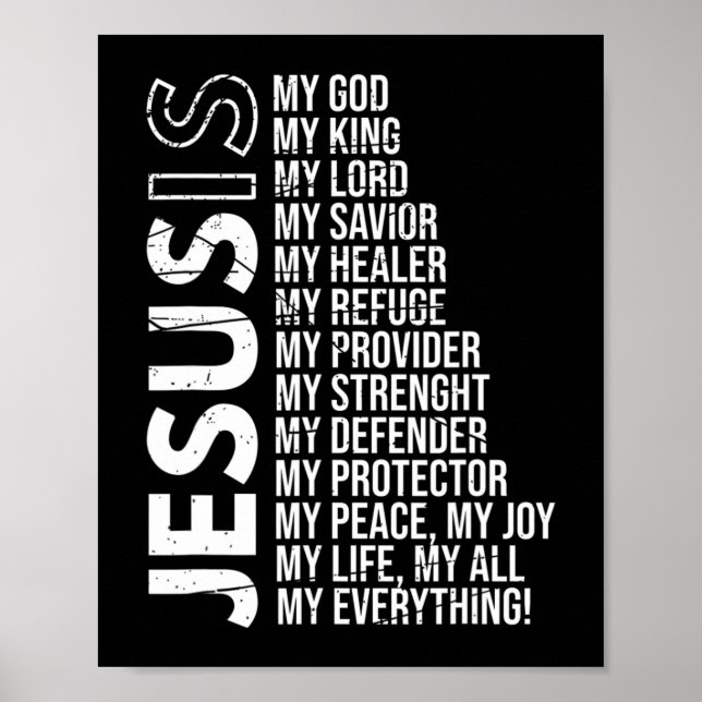 Christianity Religion Holy Bible Christian Jesus T Poster (Front)