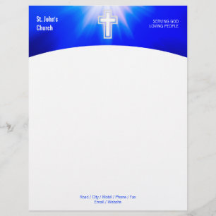 Christianity   Religious Cross Custom Letterhead