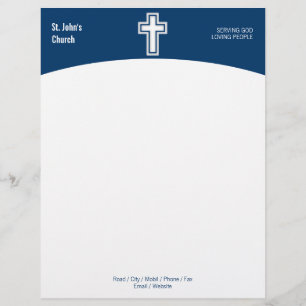 Christianity   Religious Cross Custom Letterhead