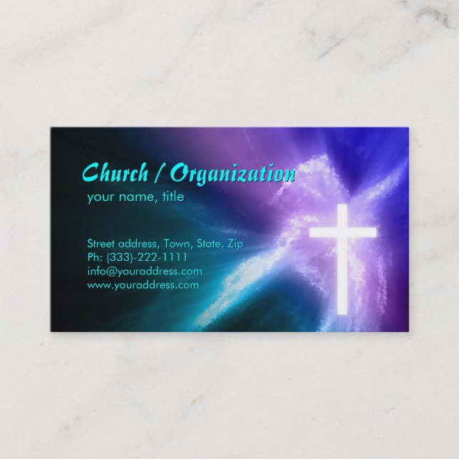 Christianity-Religious Cross & Soul Business Card (Front)