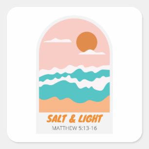 Christianity Salt And Light Square Sticker