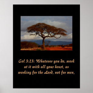 Christianity Scripture Col 3:23 Poster