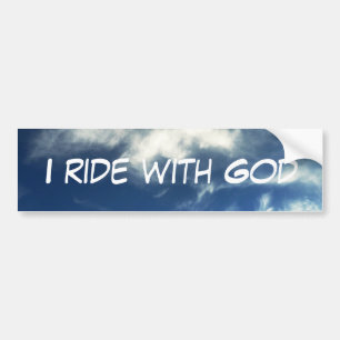 Christianity text in the sky and clouds bumper sticker