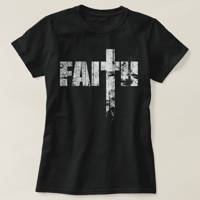 Christians Cross Faith Men Women Jesus T-Shirt (Design Front)