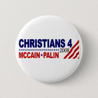 Christians for McCain Palin 6 Cm Round Badge
