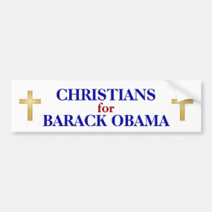 CHRISTIANS FOR OBAMA BUMPER STICKER