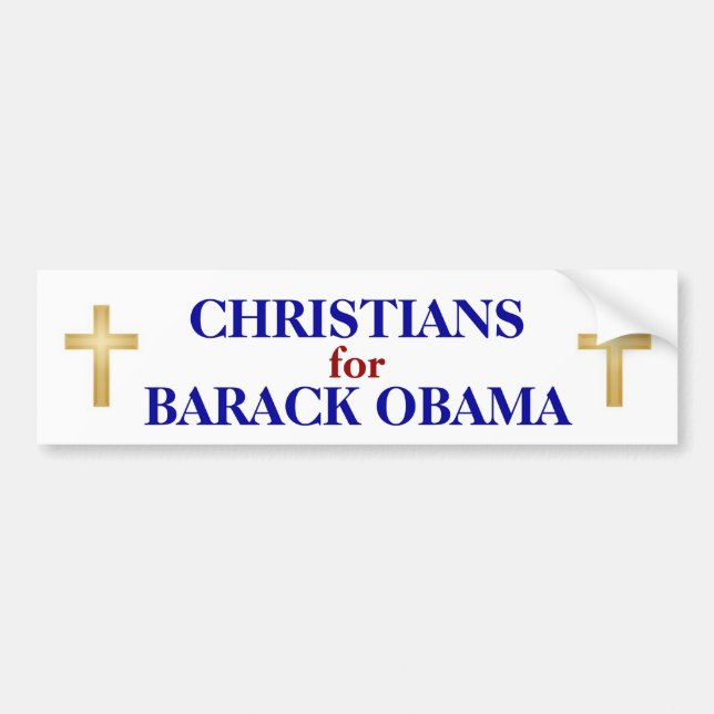 CHRISTIANS FOR OBAMA BUMPER STICKER (Front)