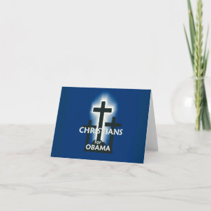 CHRISTIANS for Obama Card