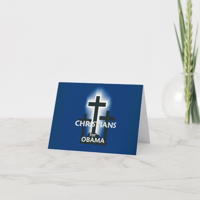CHRISTIANS for Obama Card (Front)