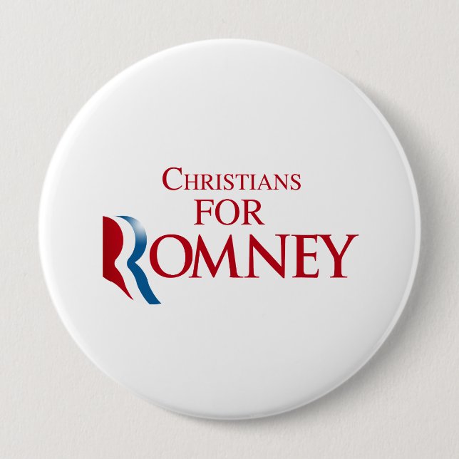 CHRISTIANS FOR ROMNEY.png 10 Cm Round Badge (Front)