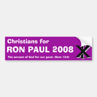 Christians for Ron Paul Bumper Sticker