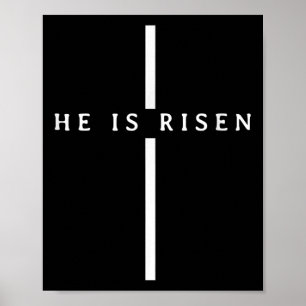 Christians Jesus He Is Risen Easter Bible Verse Fa Poster