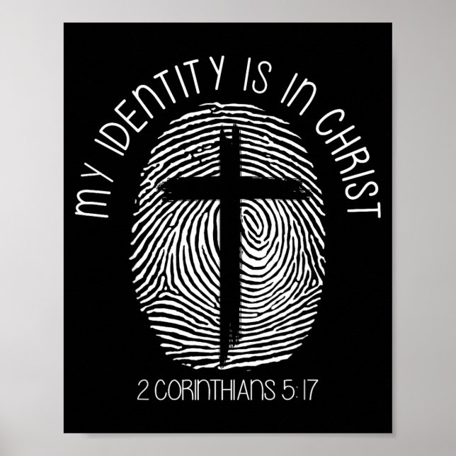 Christians My Identity Is In Jesus Christ Bible Fa Poster (Front)