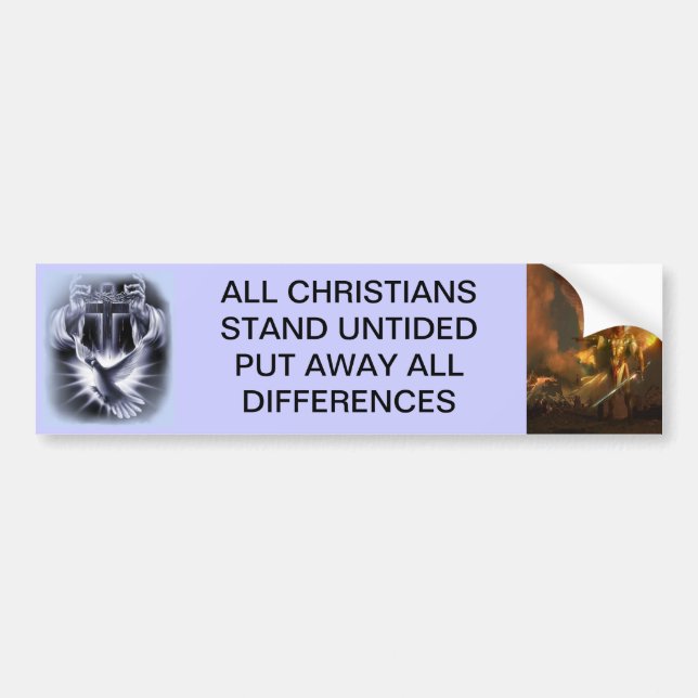 Christians United Bumper Sticker (Front)