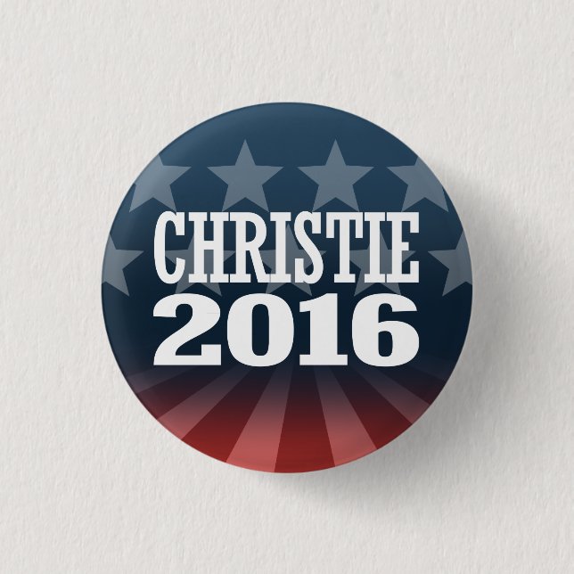 CHRISTIE 2016 3 CM ROUND BADGE (Front)