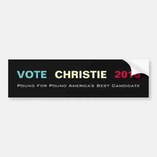 CHRISTIE 2016 Pound For Pound Bumper Sticker