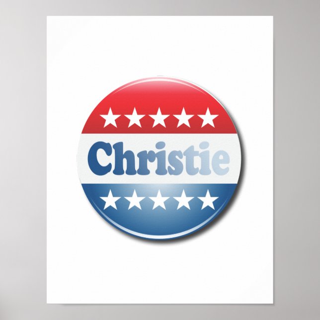 CHRISTIE CAMPAIGN BUTTON POSTER (Front)