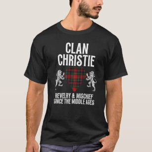 Christie Clan Scottish Name Coat Of Arms Tartan Fa T-Shirt