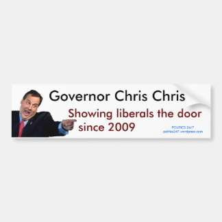 Christie Showing Liberals the Door Bumper Sticker
