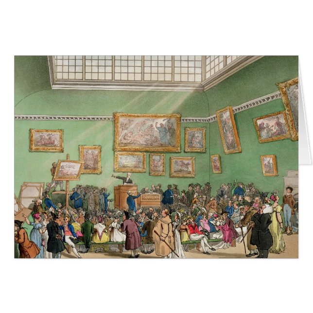 Christie's Auction Room, aquatinted by J. Bluck (Front Horizontal)