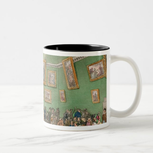 Christie's Auction Room, aquatinted by J. Bluck Two-Tone Coffee Mug (Right)