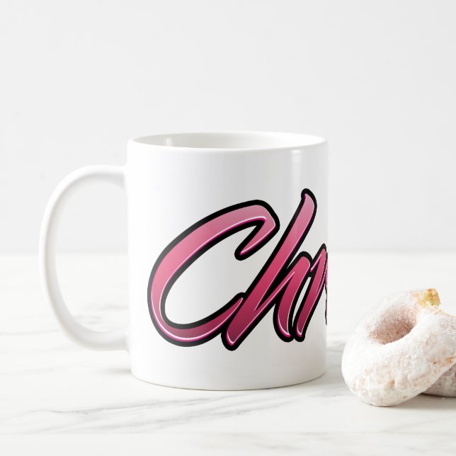 Christin faded pink cup tea cup coffee cup (With Donut)