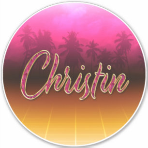 Christin Vorname Name pink Aufkleber Sticker