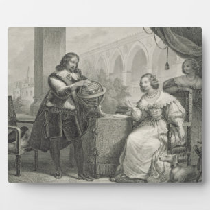 Christina (1626-89) Queen of Sweden, from a series Plaque