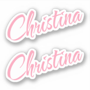 Christina Name in Pink x2