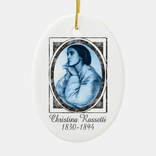 Christina Rossetti Ornament (Front)