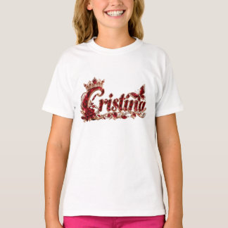Christina Ruby Crystal Luxury Name T-Shirt