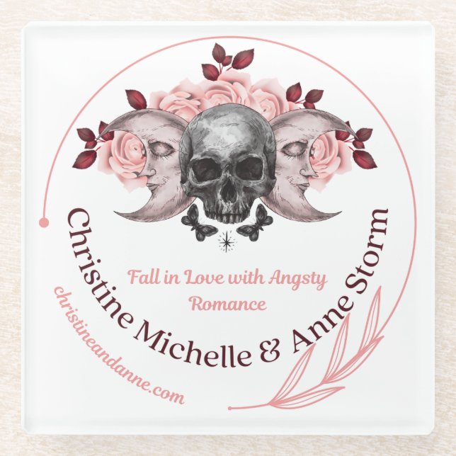 Christine and Anne Glass Coaster (Front)