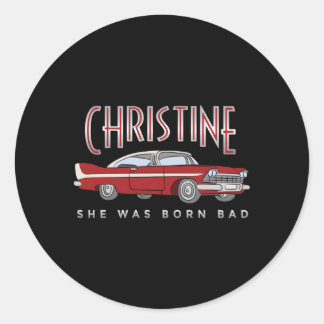 Christine Car Model Automotive Classic Round Sticker