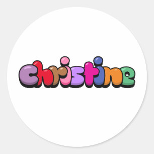 Christine Classic Round Sticker