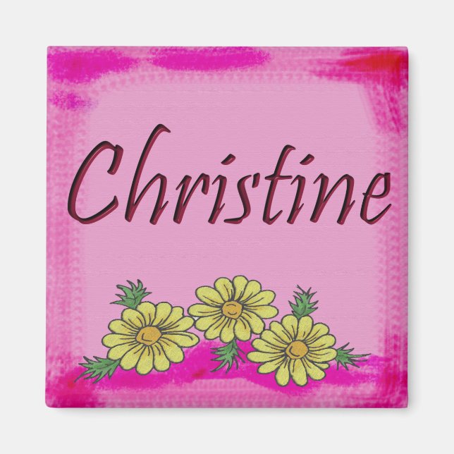 Christine Daisy Christine Magnet (Front)