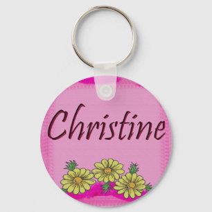 Christine Daisy Keychain