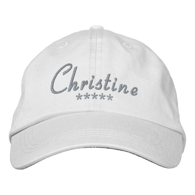 Christine Name Embroidered Hat (Front)
