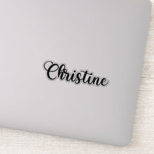 Christine Name - Handwritten Calligraphy