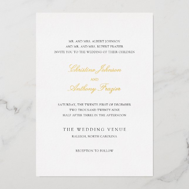 Christine Traditional Elegant Wedding (Front)