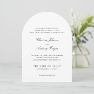 Christine Traditional Elegant Wedding Invitation