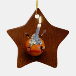 Christingle Ceramic Tree Decoration
