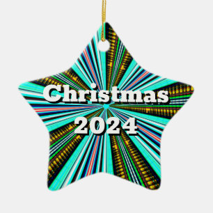 Christma 2024 (change the words) ceramic tree decoration