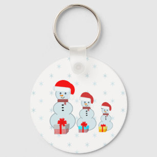 Christman snowmen and snowflakes key ring