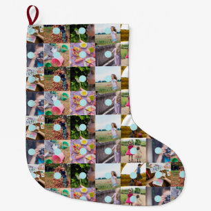 Christmas 10 Photos Collage Personalised Large Christmas Stocking
